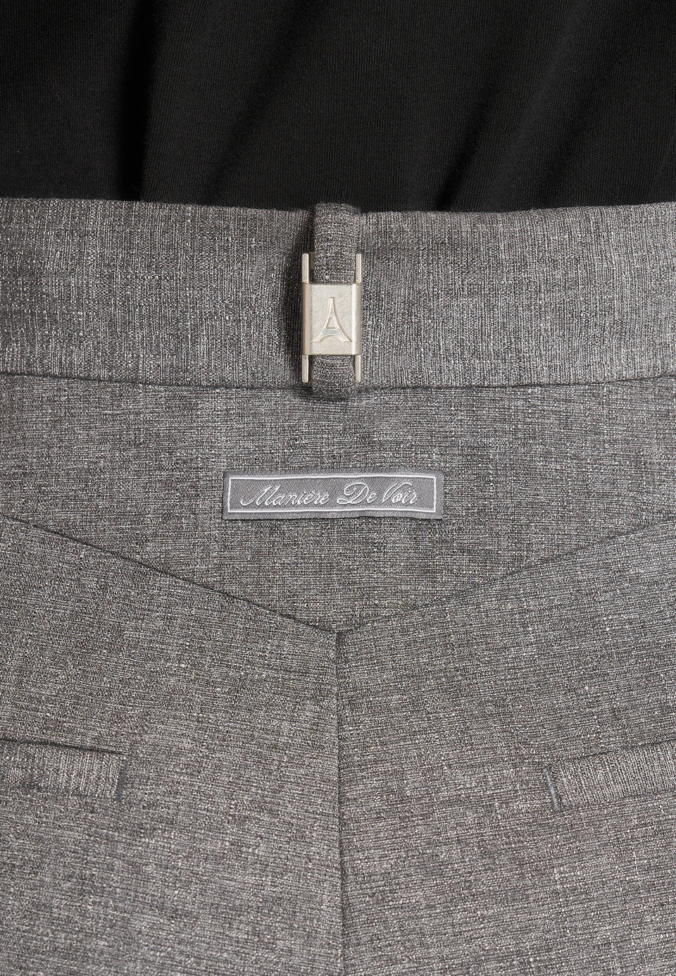 Danielle - Tailored Pleated Cargo Trousers - Grey Marl