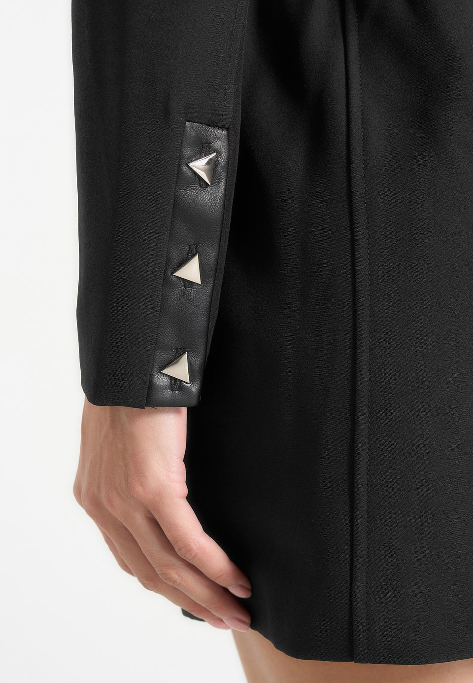 Corset Blazer Dress with Chain - Black