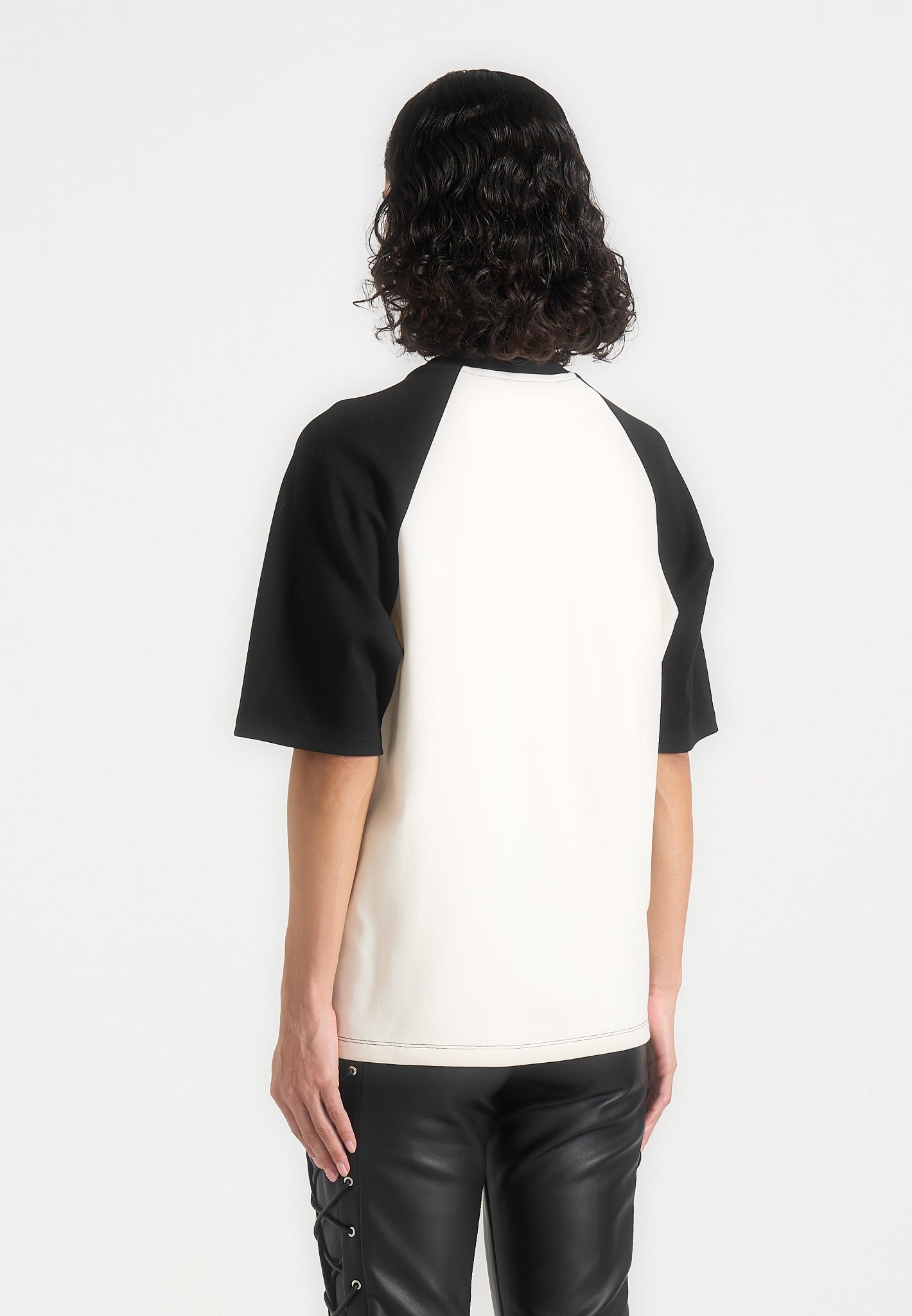 Unisex Signature Raglan Cotton T-Shirt - White/Black