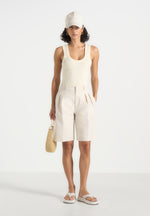 Arianne - Linen Bandana Cap - Natural