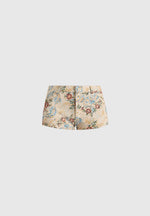 Samia - Tapestry Mini Shorts - Beige