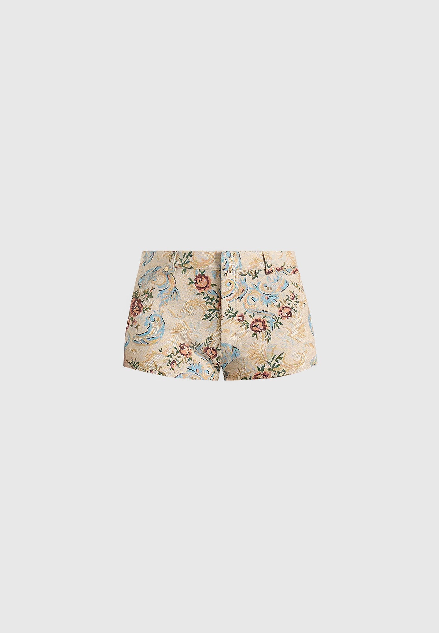 Samia - Tapestry Mini Shorts - Beige