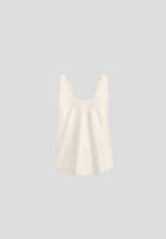 Mathilda - Satin Scoop Neck Open Back Vest - Ivory