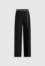 Perrine - Hardware Detail Belted Trousers - Black