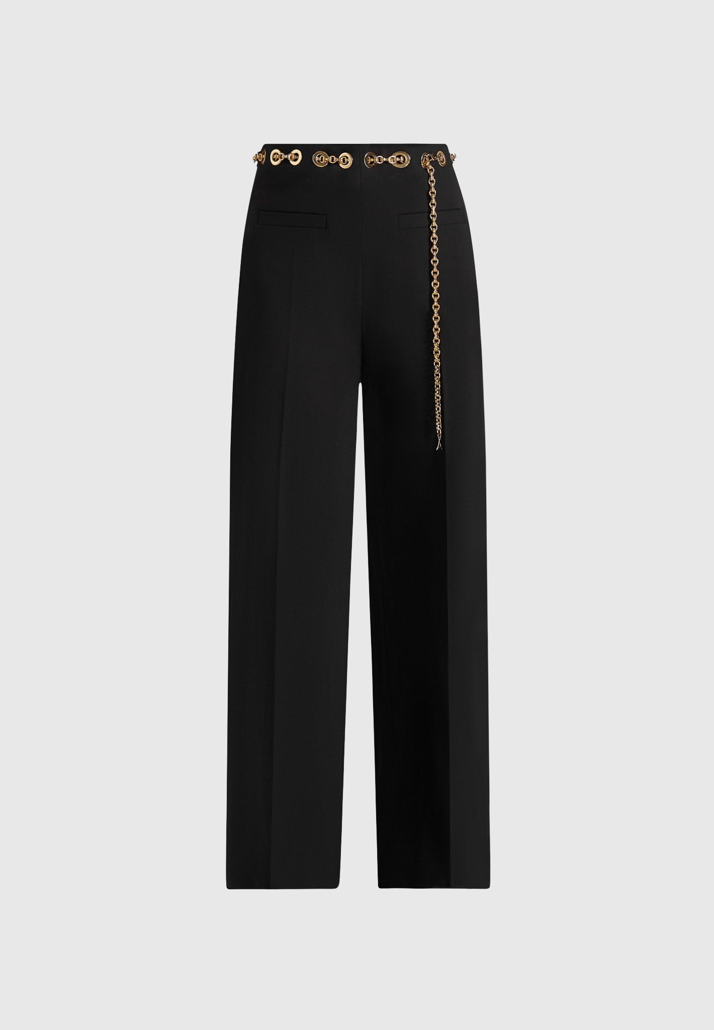 Perrine - Hardware Detail Belted Trousers - Black