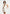 Mirena - Ruched Open Back Mini Dress With Scarf - White