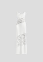 Naya - Asymmetric Lace Maxi Dress - White