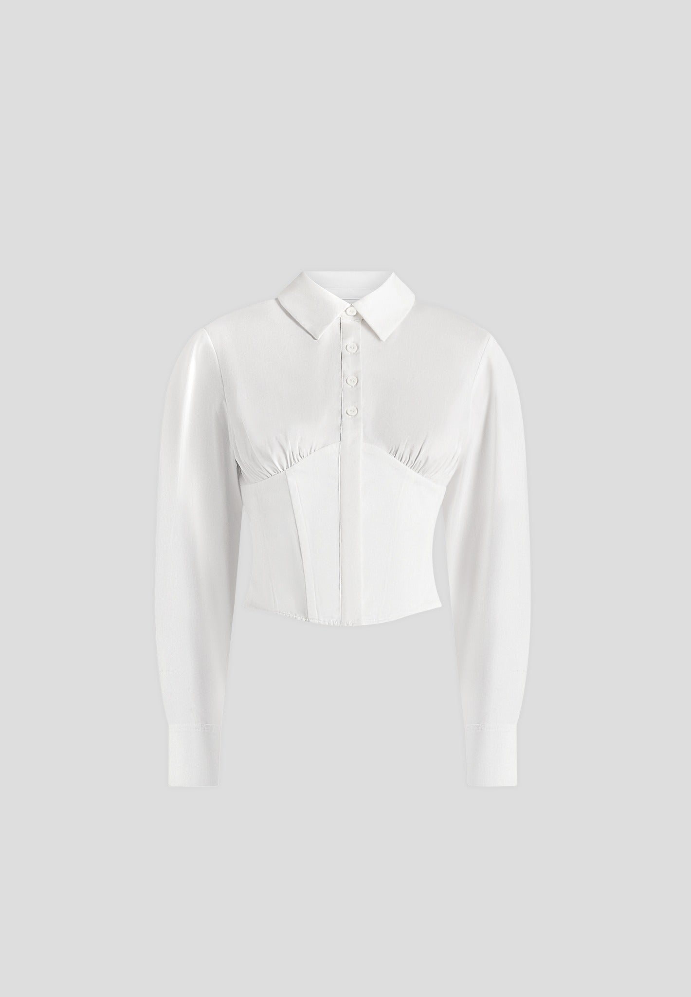 Margot - Cotton Corset Shirt - White