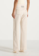 Loane - Twist Leg Boyfriend Jeans With Waist Adjuster - Cream