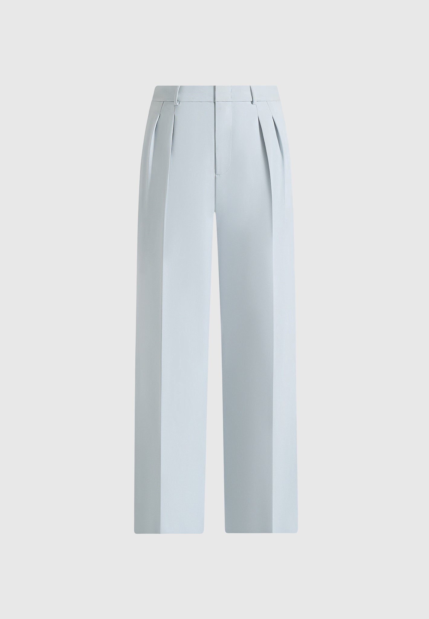 Julie - Tailored Twin Pleat Trousers - Pale Blue