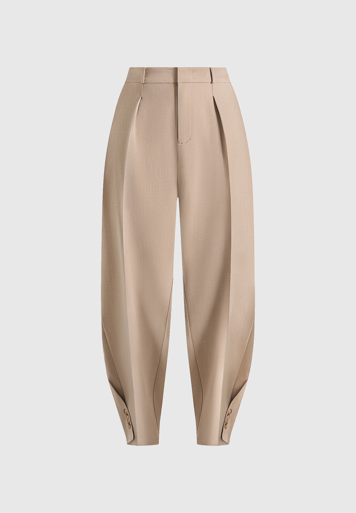 Sophie - Twist Leg Tailored Trousers - Beige