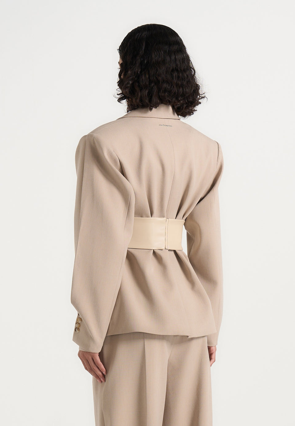 marie-twist-sleeve-tailored-blazer-with-belt-beige