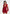 Mirena - Ruched Open Back Mini Dress With Scarf - Red