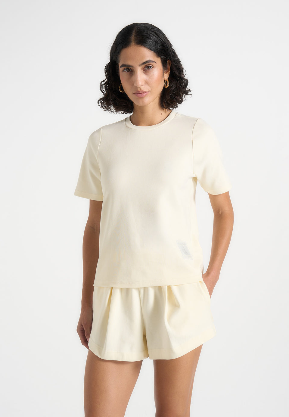 TS002 - Short Sleeve Cotton T-Shirt - Pale Yellow