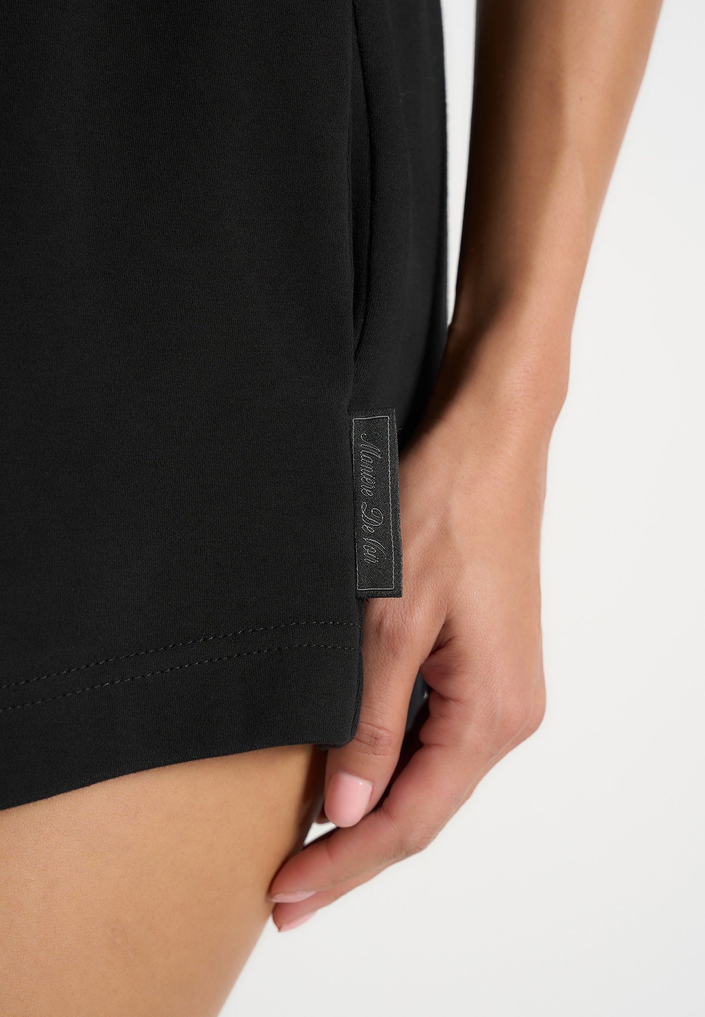 SH002 - Gathered Waist Cotton Shorts - Black