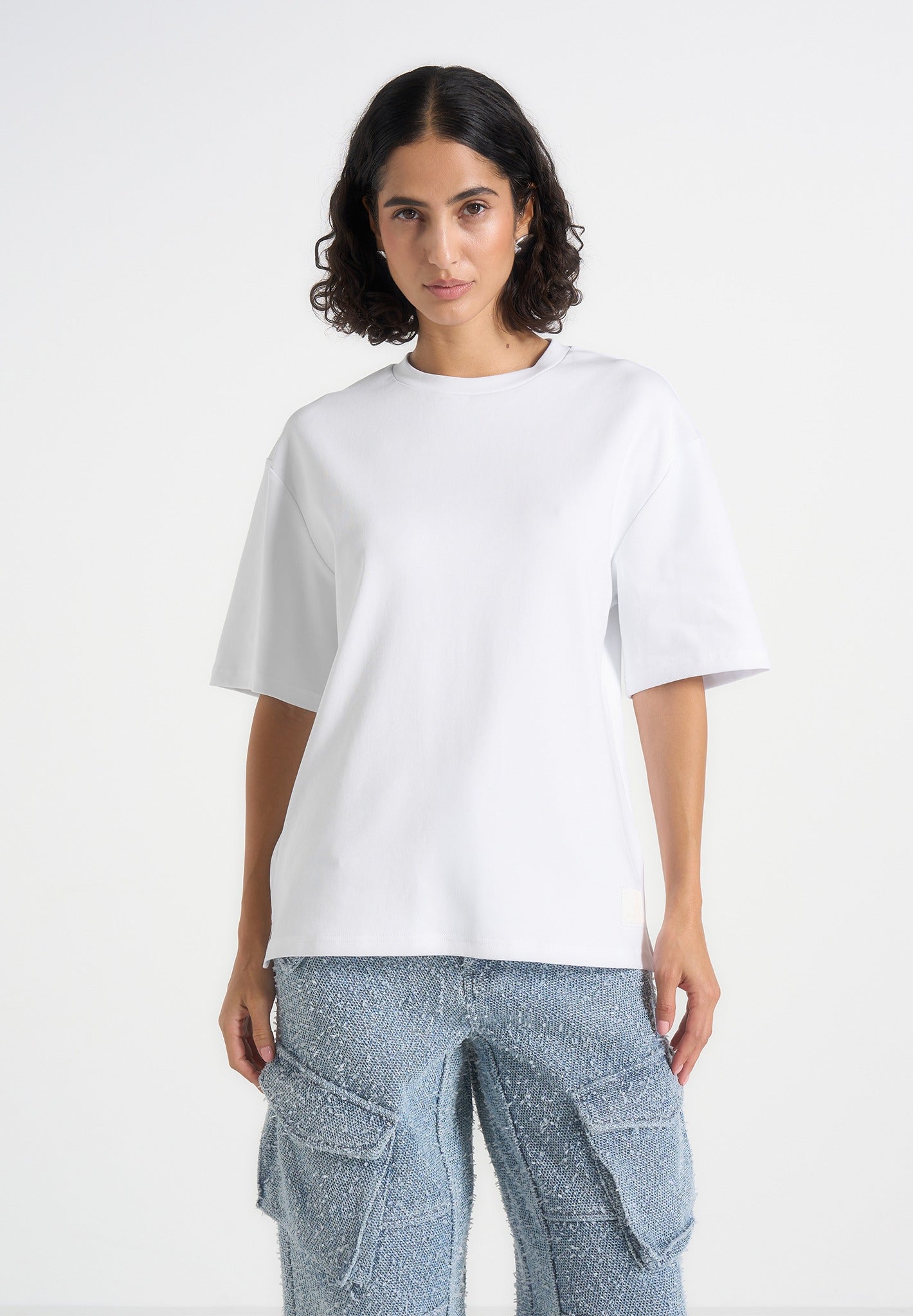 TS007 - Unisex Relaxed Fit Cotton T-Shirt - White