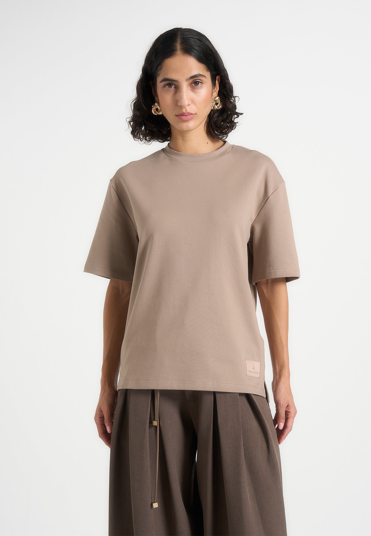 TS007 - Unisex Relaxed Fit Cotton T-Shirt - Taupe