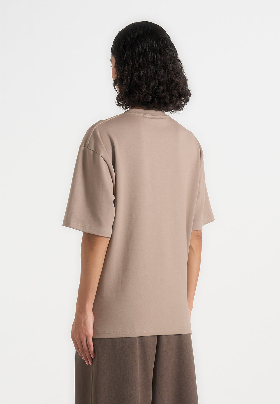 TS007 - Unisex Relaxed Fit Cotton T-Shirt - Taupe