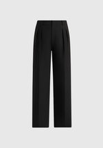 Julie - Tailored Twin Pleat Trousers - Black