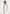 Bridget - V Neck Asym Ruched Maxi Dress - White