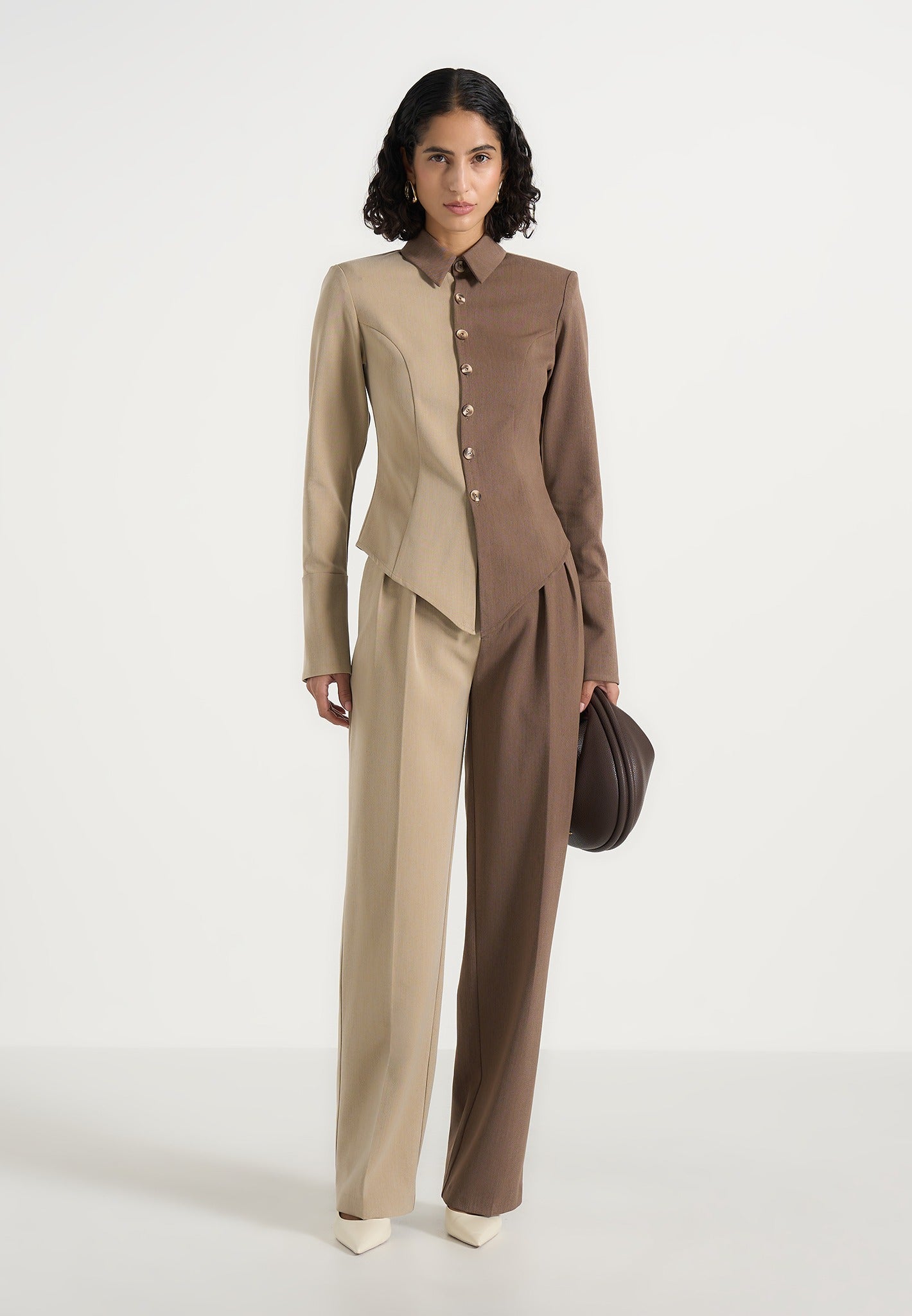 sonia-two-tone-tailored-shirt-taupe-brown