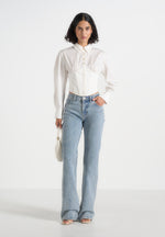 Margot - Cotton Corset Shirt - White