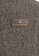Catherine - Cropped Boucle Denim Jacket - Brown