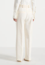Pascale - Tailored Twin Belt Trousers - Off White