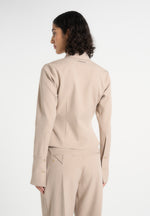 Sonia - Tailored Cinch Shirt - Beige