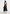 Faith - Cap Sleeve Corset Cotton Midi Dress - Black