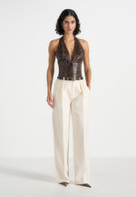 Lilian - Python Belt - Brown/Gold