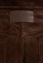 Clover - Mid-Rise  Corduroy Trousers - Brown