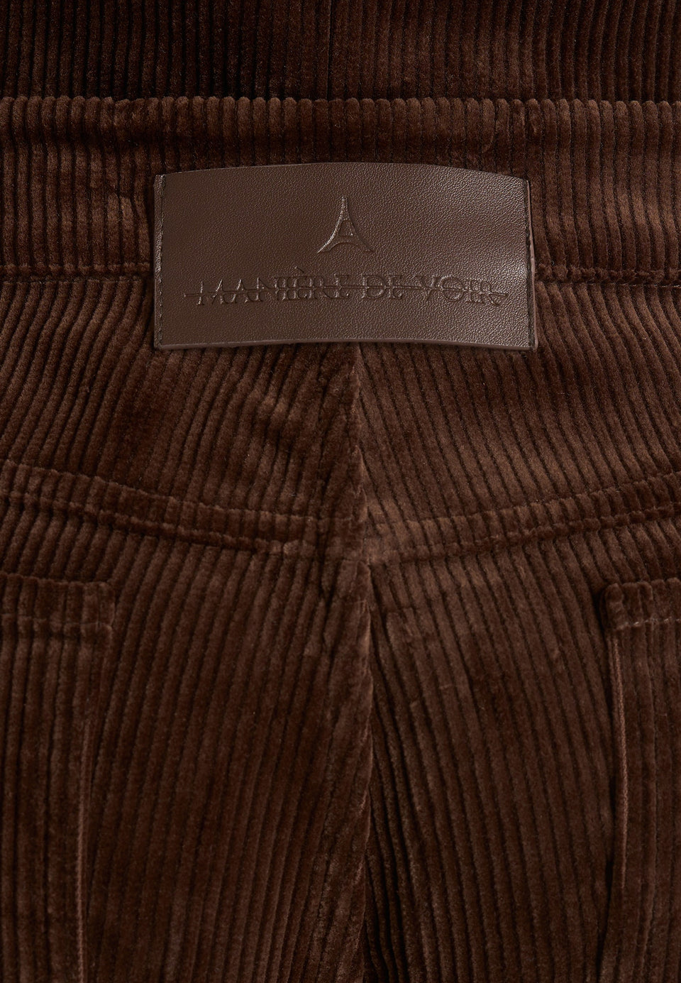 Clover - Mid-Rise  Corduroy Trousers - Brown