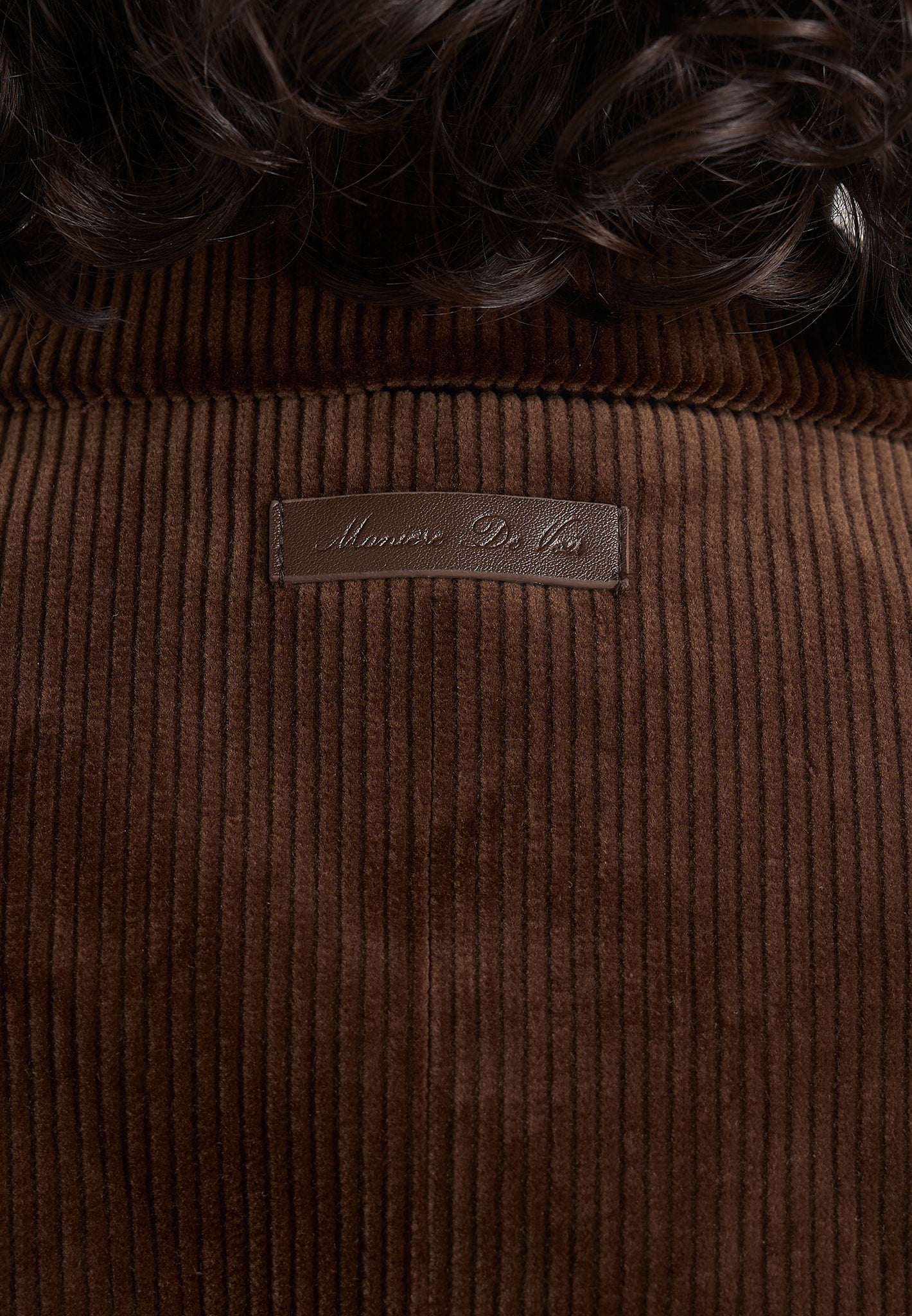 Nancy - Corduroy Cinched Collar Waistcoat - Brown