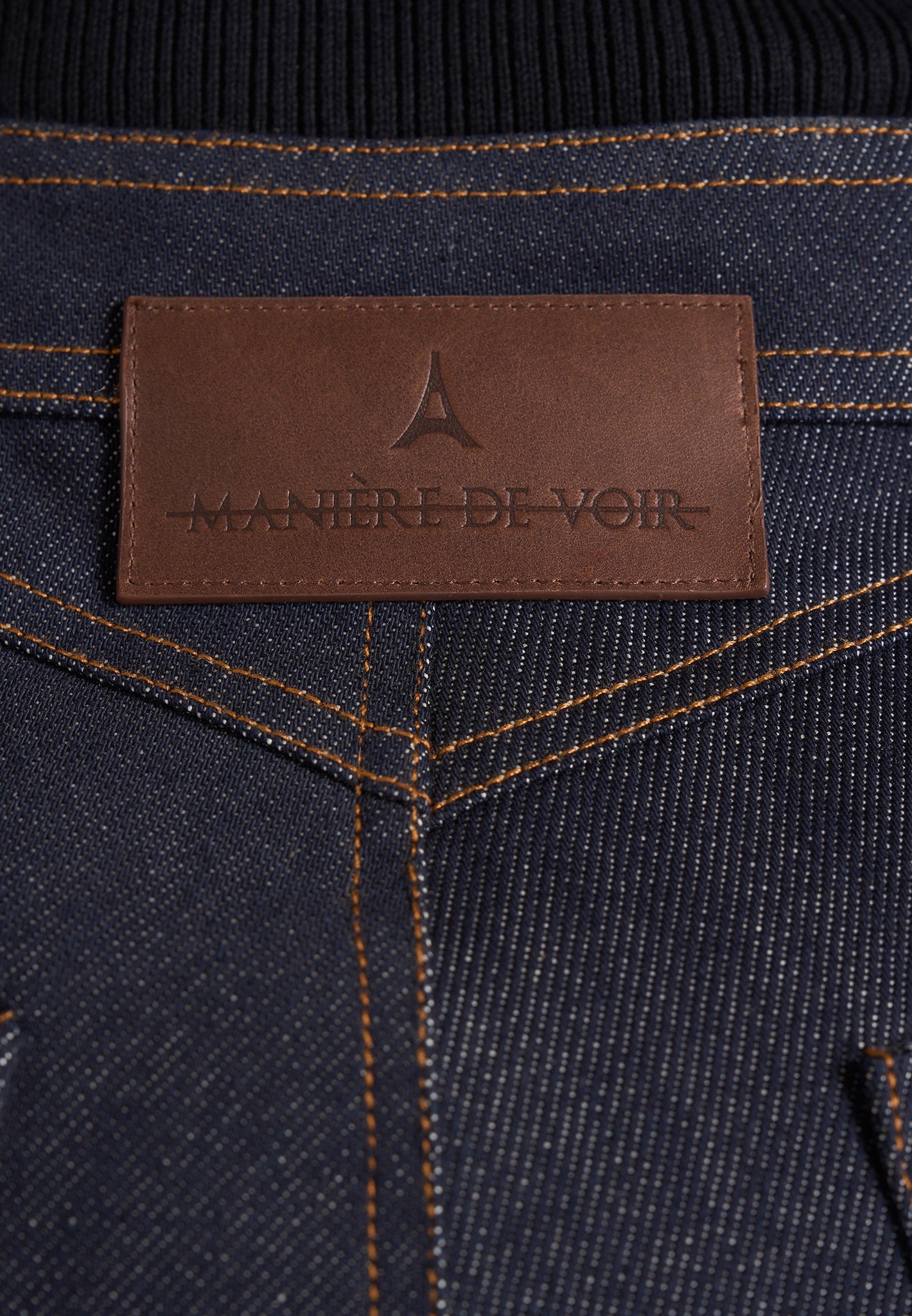Ambre - Denim Lace Up Flared Jeans - Indigo
