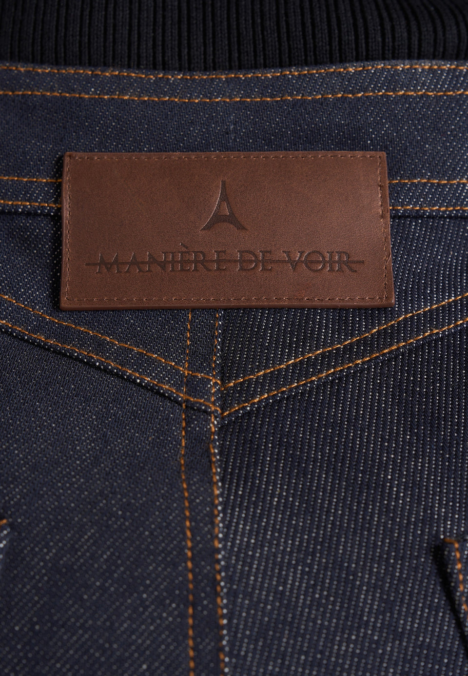 Ambre - Denim Lace Up Flared Jeans - Indigo