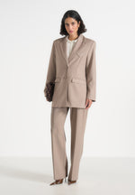 Elena - Oversized Open Back Tailored Blazer – Taupe