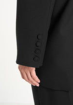 Elena - Oversized Open Back Tailored Blaze– Black