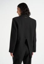 Elena - Oversized Open Back Tailored Blaze– Black
