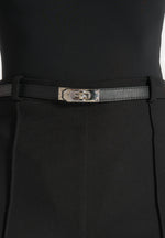 Quinn - High-Waisted Belted Fit & Flared Trousers – Black