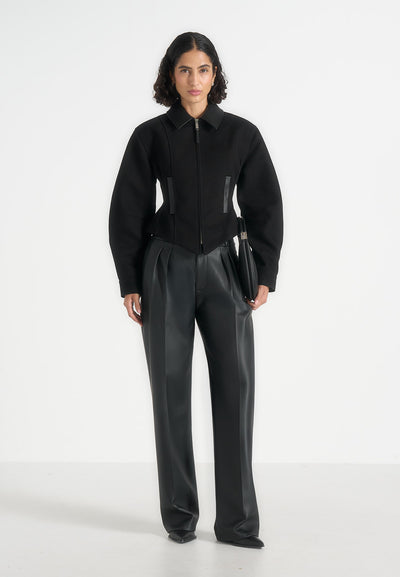 Sky - Hourglass Gabardine Jacket - Black
