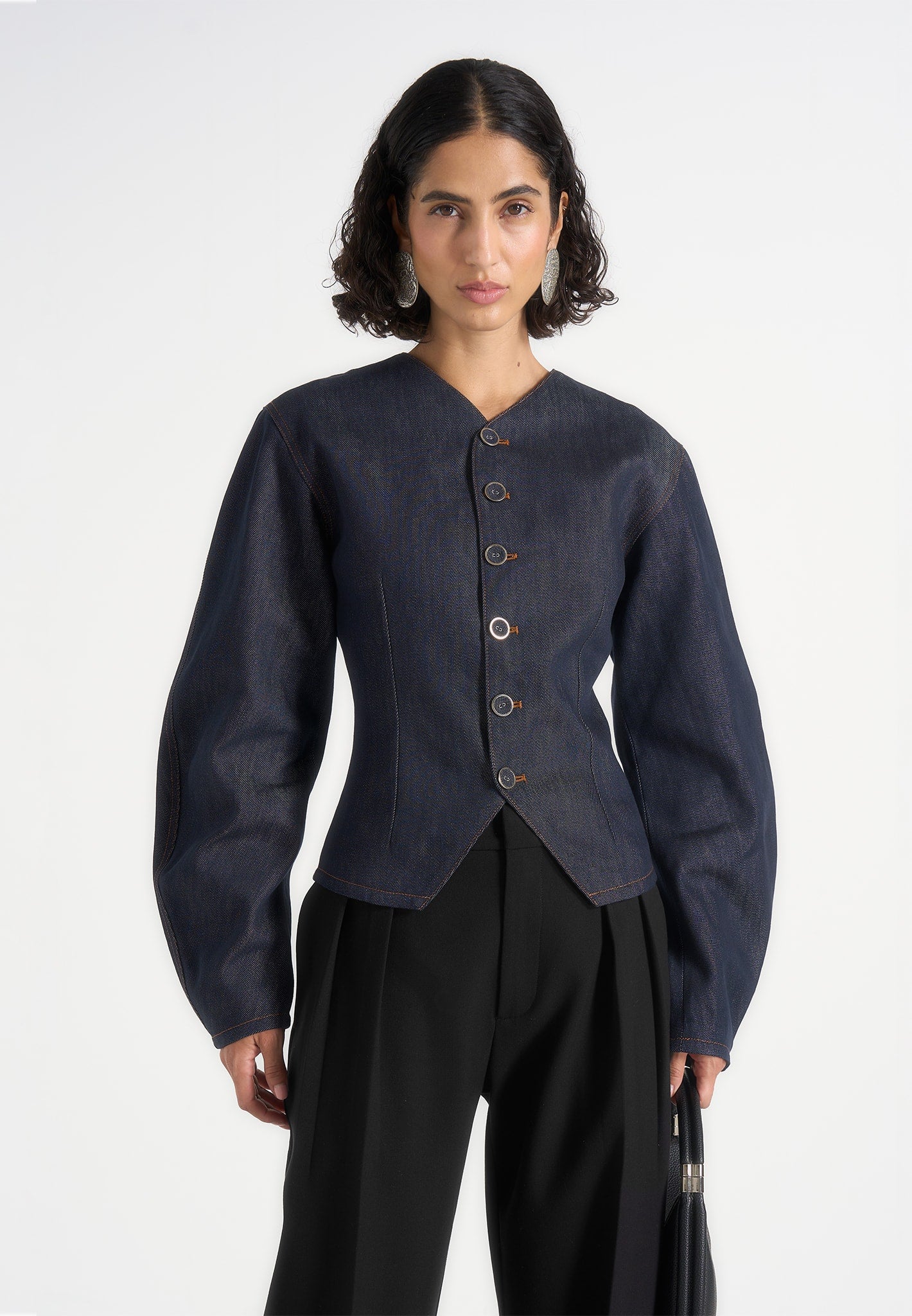 Aya - Denim Hourglass Jacket - Indigo