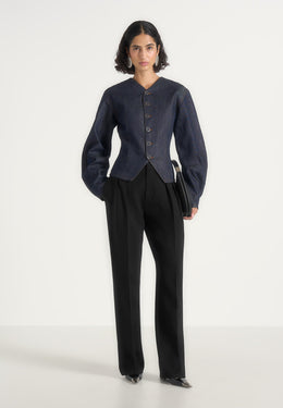 Aya - Denim Hourglass Jacket - Indigo