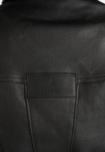 Karla - Wax Effect Cinch Waist Jacket - Black