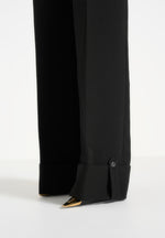 Ruby - Tailored Crepe Belted Utility Jumpsuit - Black