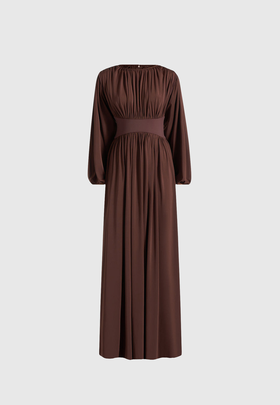 Ivana - Corset Maxi Dress with Detachable Sleeves – Brown