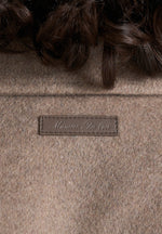Cosette - Wool Lapel Bomber Jacket - Taupe