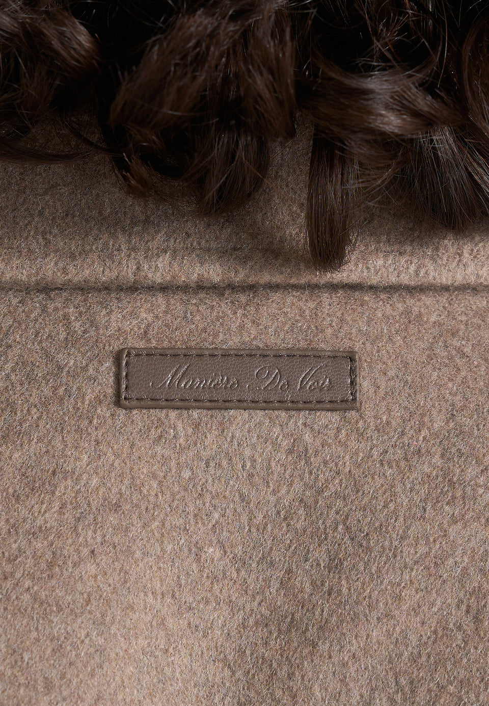 Cosette - Wool Lapel Bomber Jacket - Taupe