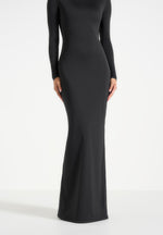 Tilly - Open Back Chain Detail Maxi Dress - Black