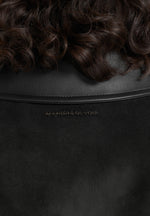 Annika - Suede Belted Utility Jacket - Black